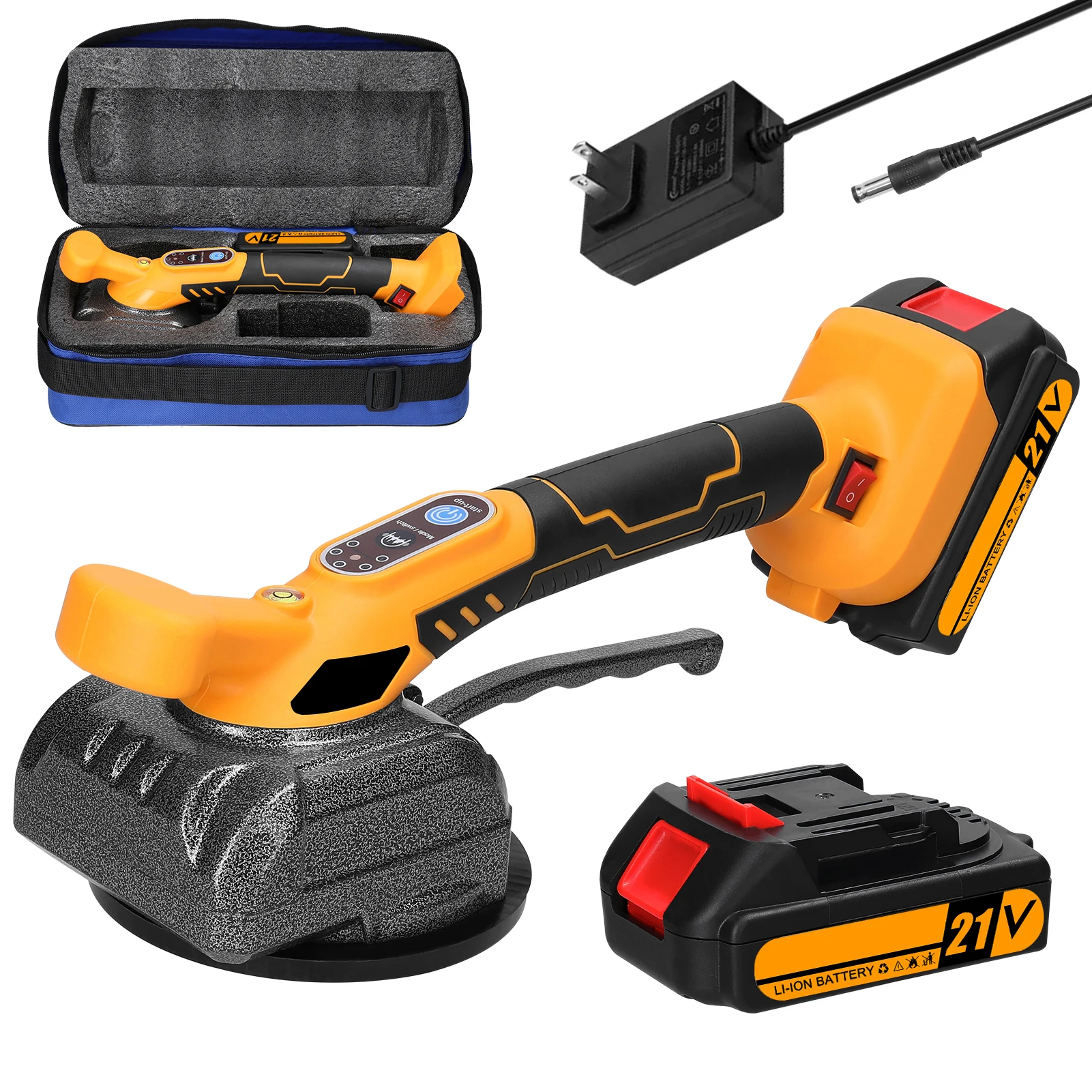 

Geevorks 21V Automatic Tile Tiling Machine High Loading Capacity Wall Floor Tiles Laying Vibrating Tool Handheld Tile Leveller E