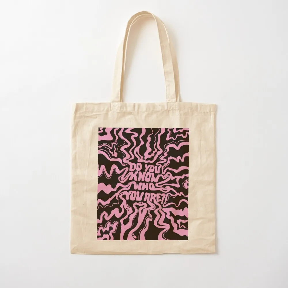 Do You Know Who You Are - Pink & Black Tote Bag tote bag screen cute pouch bag Canvas Tote