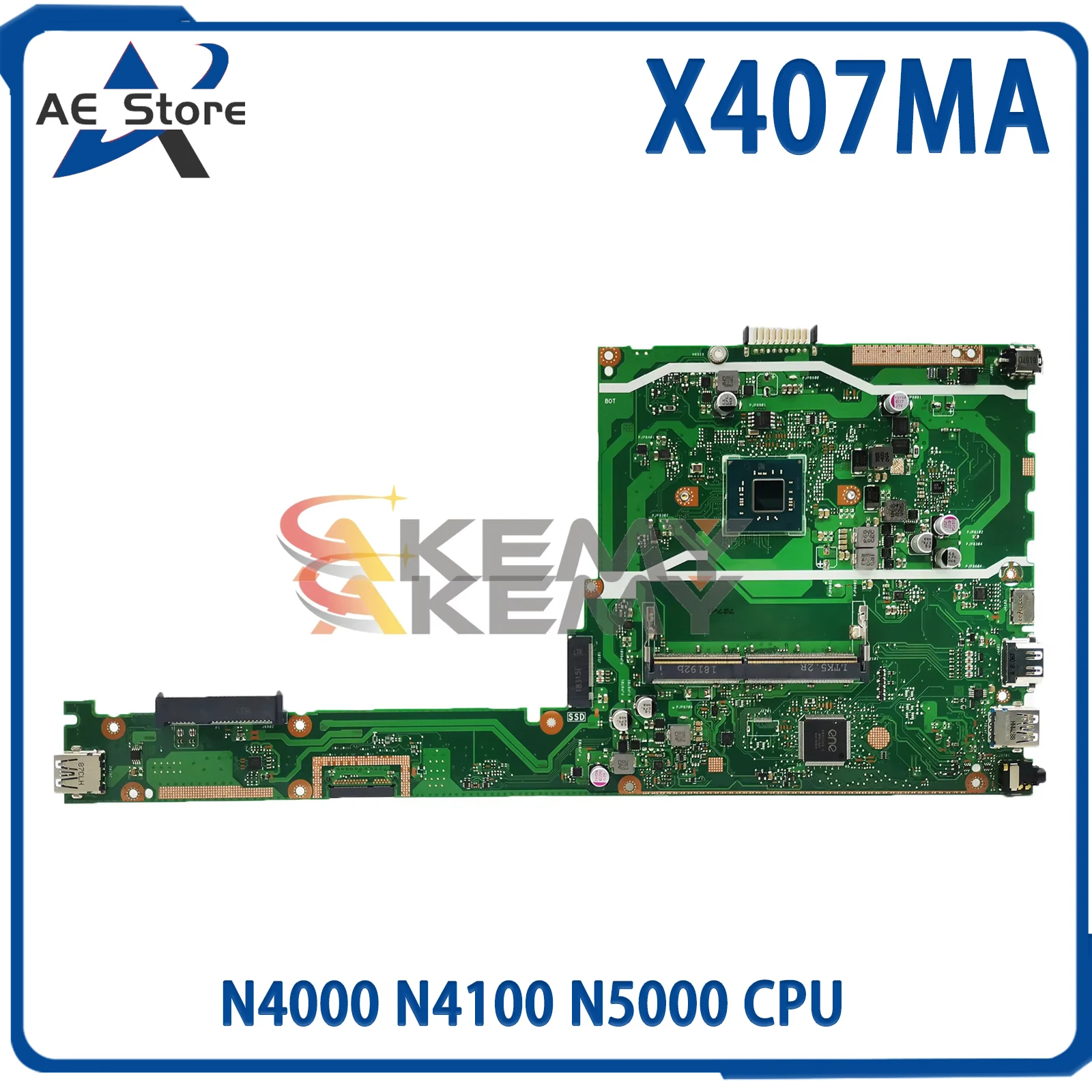 

Ноутбук AE X407MA, VivoBook X407MA X407M, материнская плата ноутбука с процессором N4000 N4100 N5000, 100% протестирован