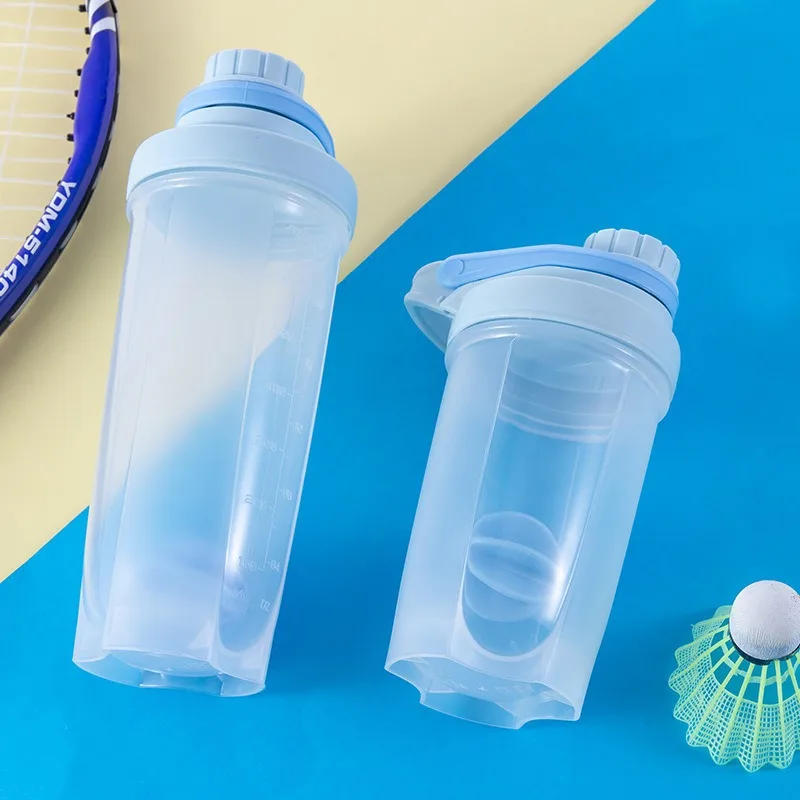 Transparent shaking cup, summer fitness sports large capacity cup, mixing ball, resistant to drops and impacts