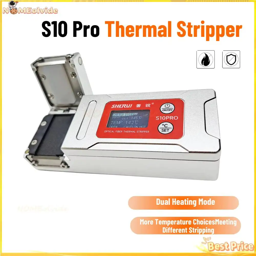 S10 Pro Thermal Stripper Plier Heated Optical Wire Stripping Slitter Ribbon Cable Cutter Fiber Hot Jacket Remover