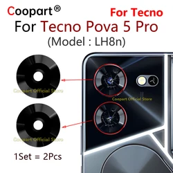 Rear Back Camera Glass Lens For Tecno Pova 5 Pro LH8n Replacement With Adhesive Sticker
