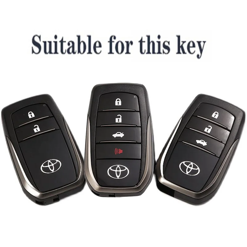 Silicone Car Key Case Cover for Toyota Land Cruiser 200 300 Prado Crown TLK 200 Yaris Cross Hilux Innova Fortuner Camry 55 Key