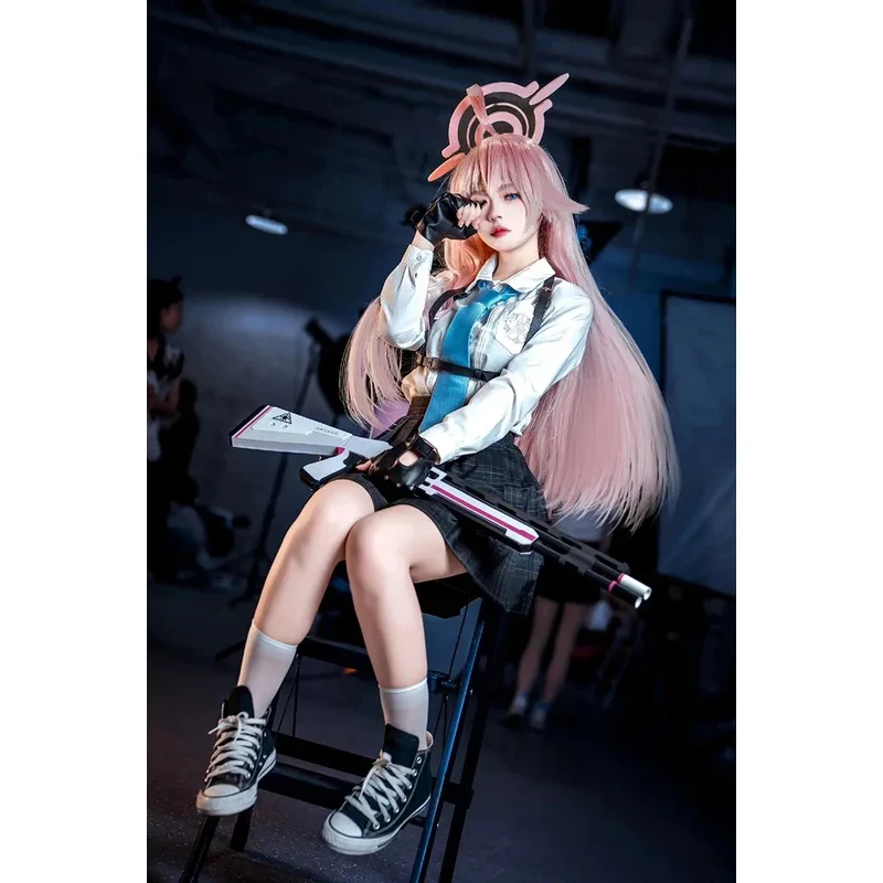 CyTakanashi Hoshino Costume Game Blue Archive Cosplay School JK Uniforms Top Skirts Wig Outfit Carnival Party Women Man Anime Su
