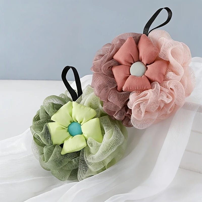 High End Bath Ball, Soft Double Split Flower Bath Ball