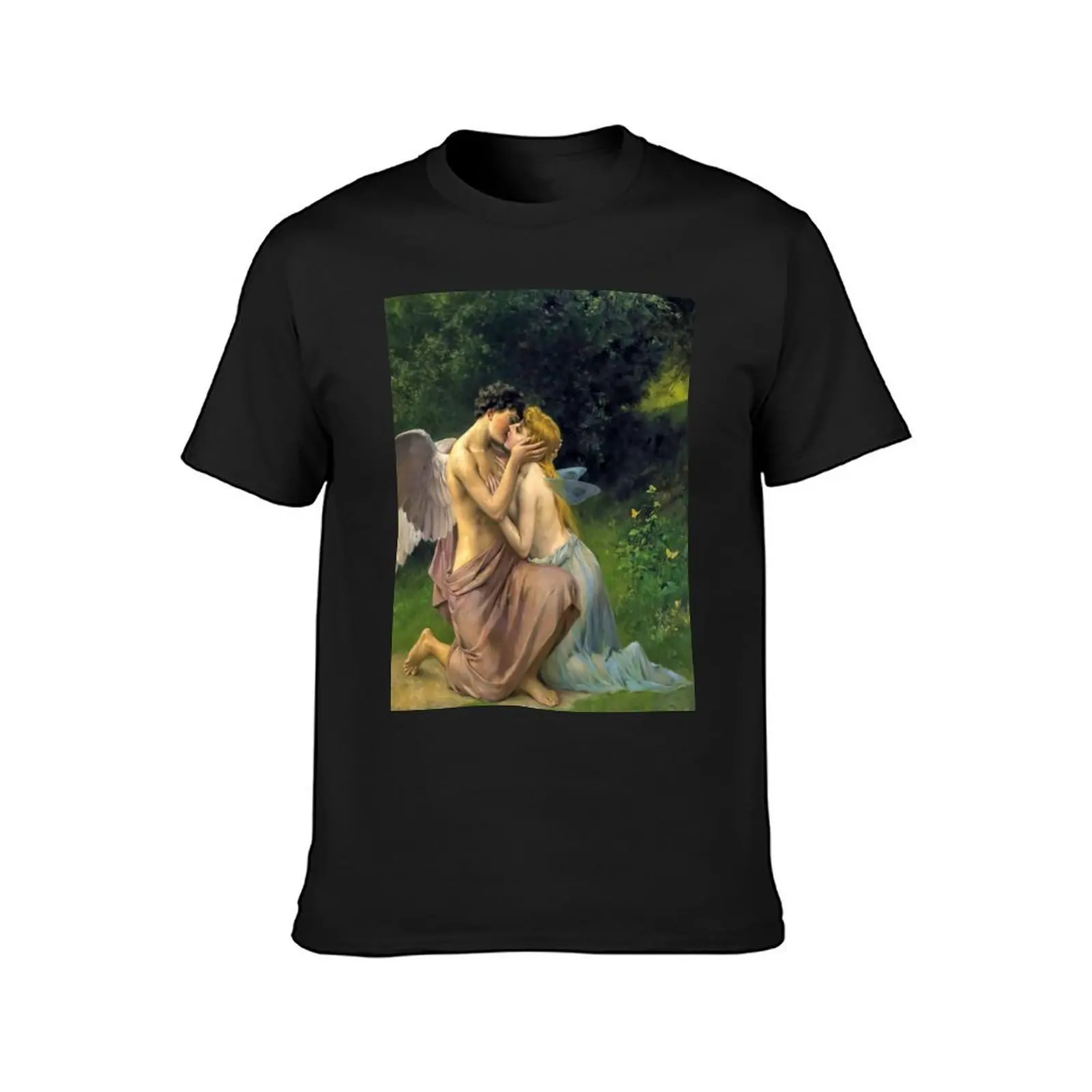 Cupid and Psyche (Lovers), by Friedrich Paul Thumann T-Shirt oversized summer clothes sports fans mens clothing