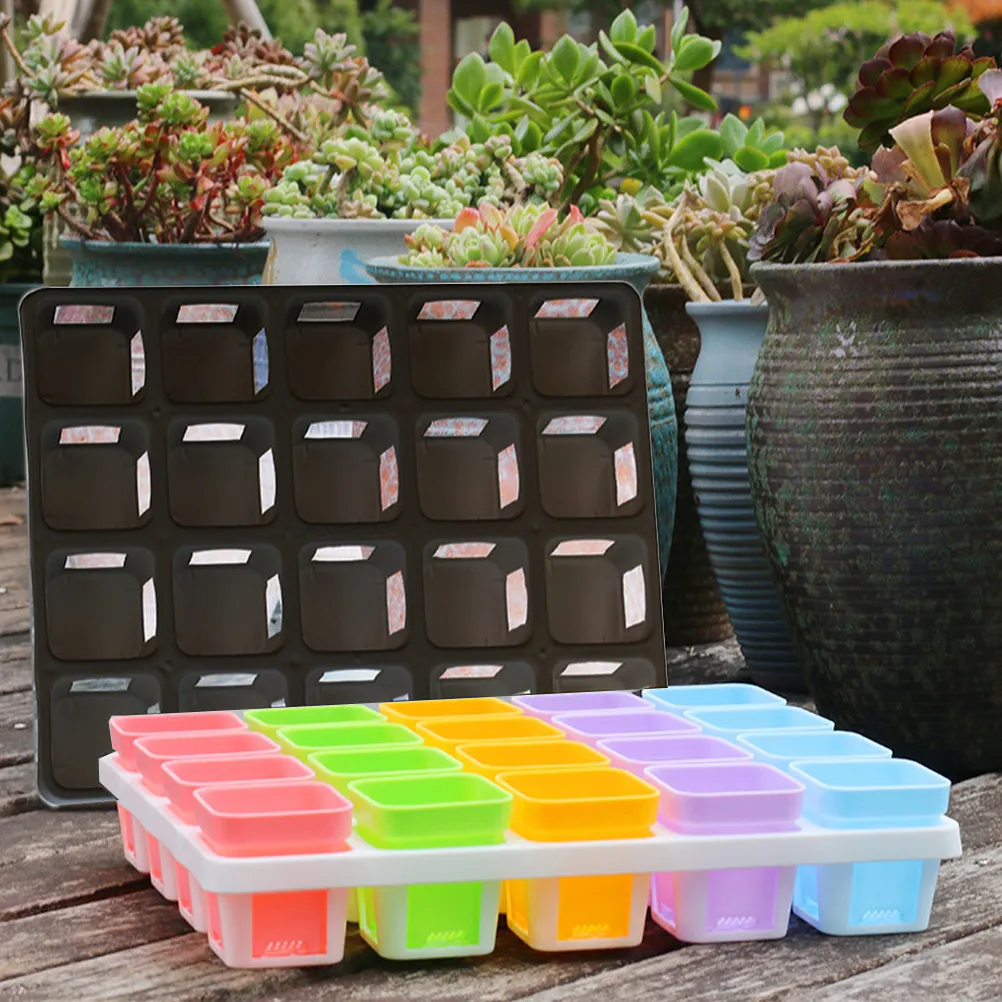 

2Pcs Flower Pot Stand Plastic Hole Design Stackable Plant Tray Rack for Succulents Vegetables Seedlings Germination Storage