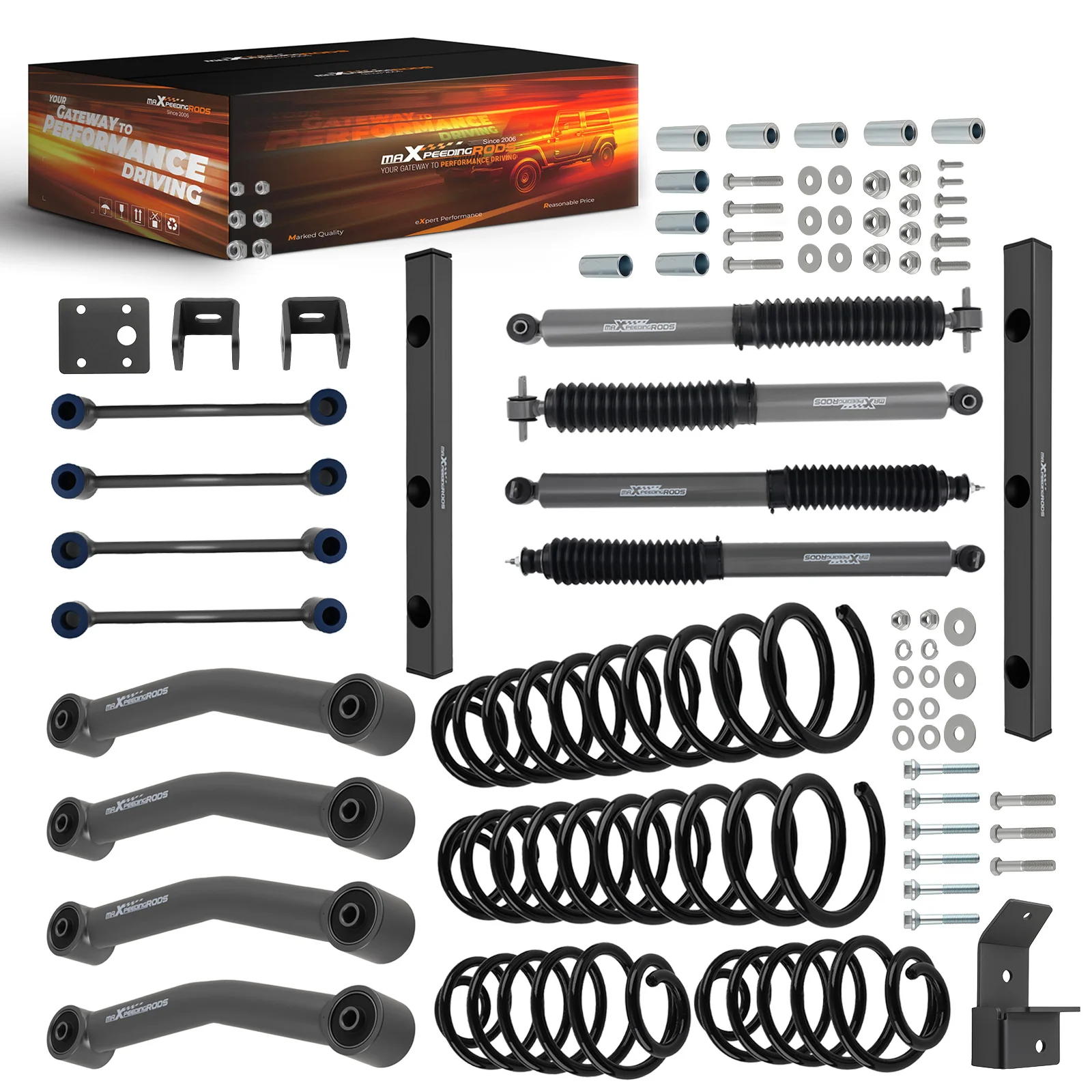

4" Off Road Suspension Lift Kit Shocks for Jeep Wrangler TJ 4WD 1997-2002