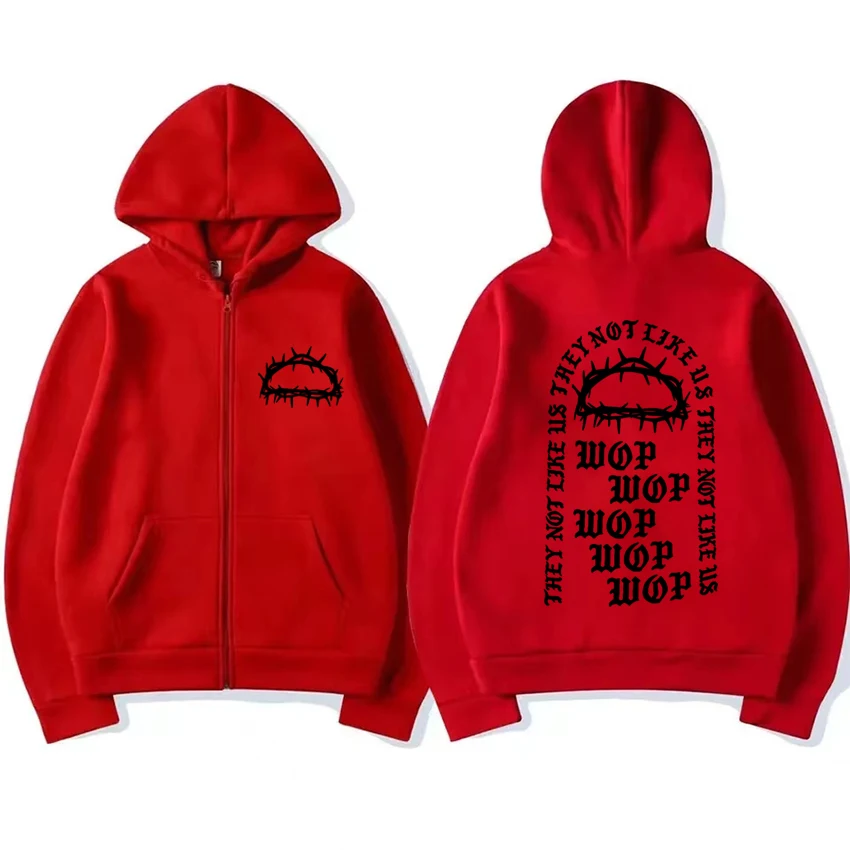 Hot Rapper Unisex Hoodie para homens e mulheres, jaqueta de lã com zíper, streetwear Hip Hop, Drake, nós não como nós, vintage, quente