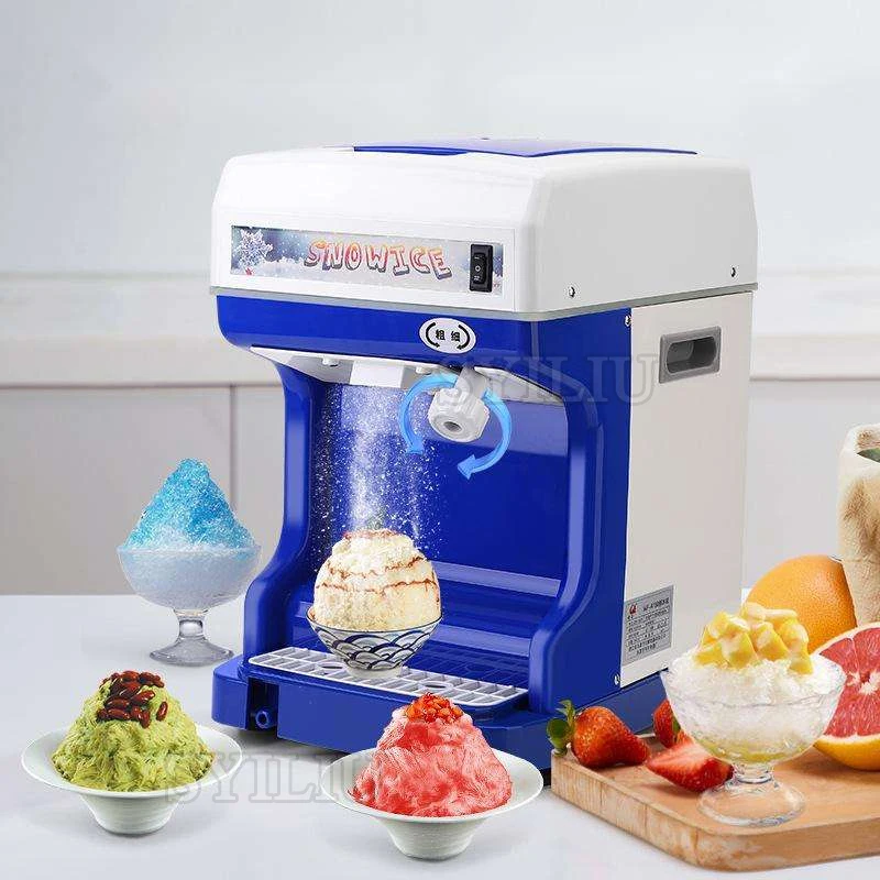 Máquina comercial eléctrica de 220V para hacer hielo raspado, trituradora de hielo en bloques, máquina para hacer conos de nieve, máquina para romper hielo de frutas para tiendas de alimentos