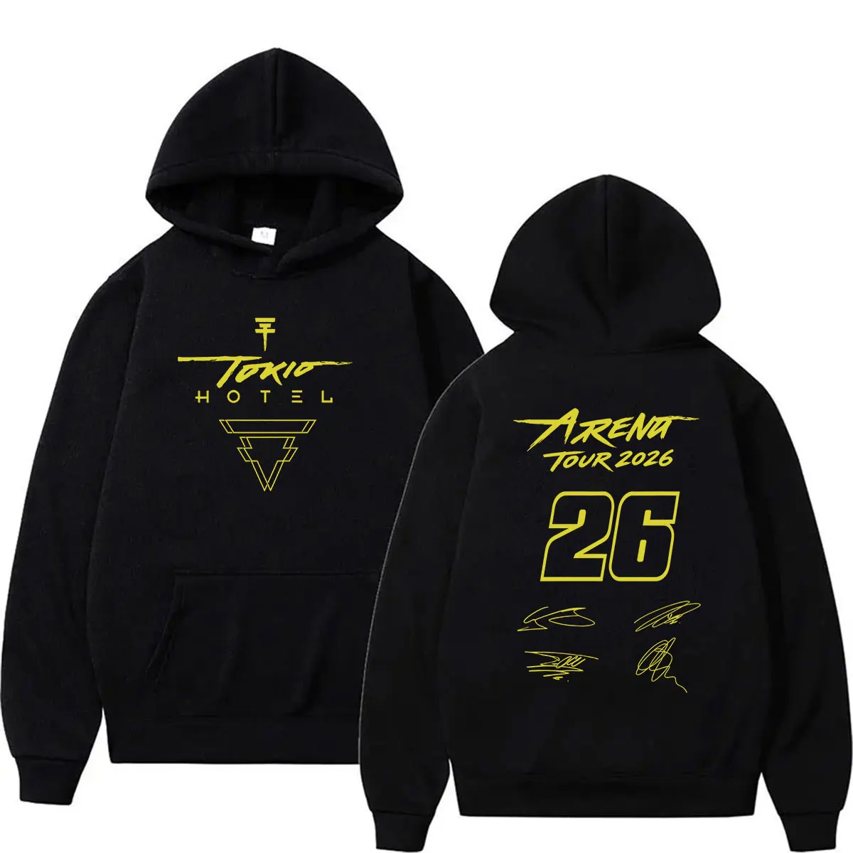 Rock Band Tokio Hotel Arena Tour 2026 Hoodie Men's Vintage Long Sleeve Oversized Sweatshirt Unisex Hip Hop Punk Clothing Hoodies