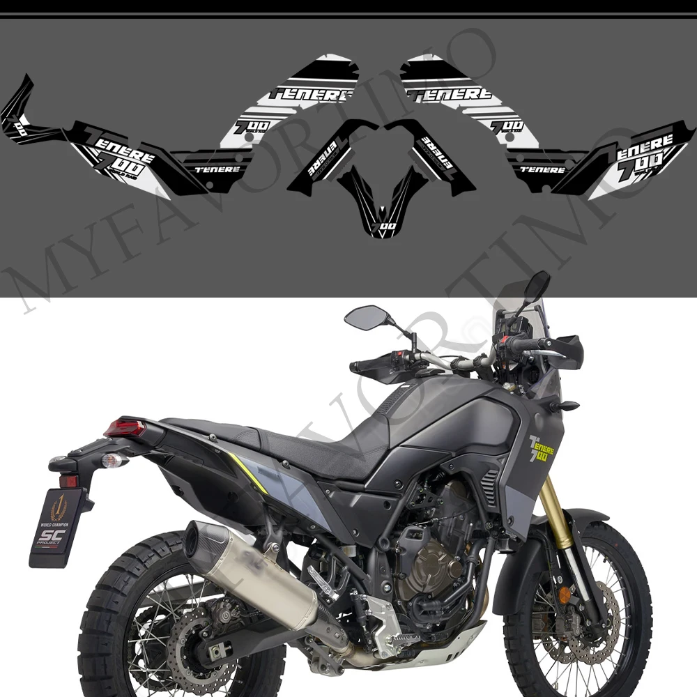 FOR YAMAHA Tenere T700 XTZ 700 T7 Motorcycle Fuel Tank Stickers Pad Decal Set Kit Protector Trunk Luggage 2019 2020 2021