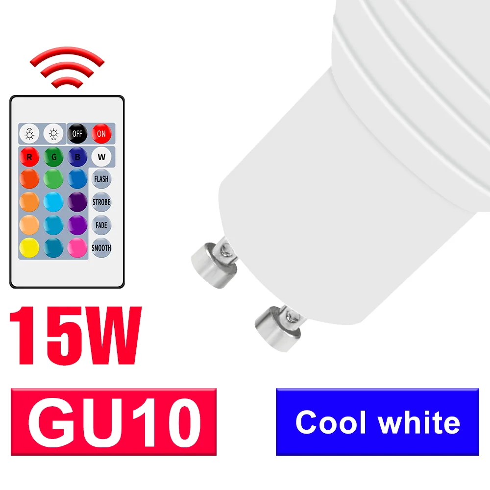 E27 Rgb Led Gloeilamp Gu10 Kleurrijke Schijnwerpers Mr16 Lamp E14 Kroonluchter Lampen Gu5.3 Met Op Afstand Dimbare Feeststemming Decor