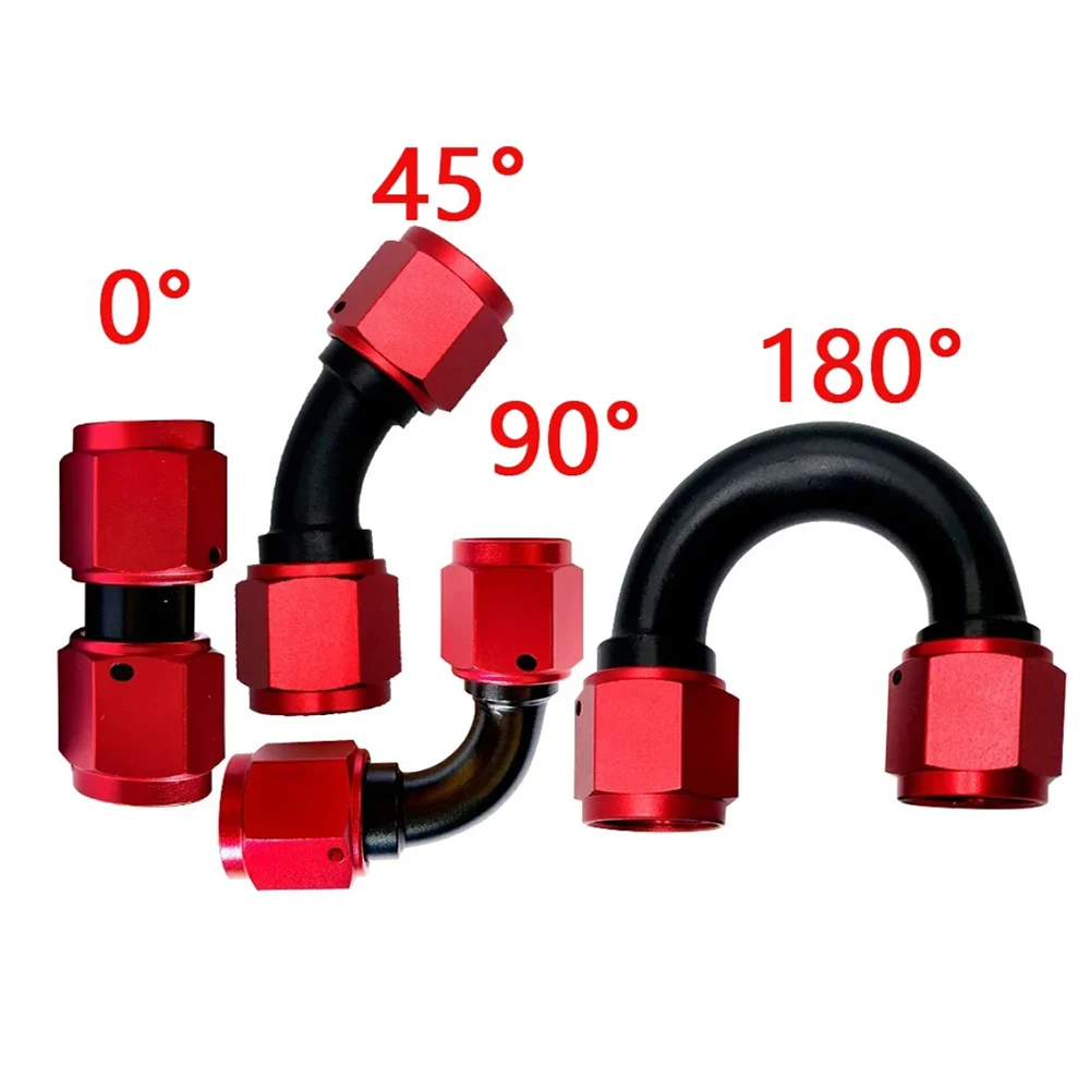 Universal AN4 AN6 AN8 AN10 AN12 Female To Female Union 0/45/90/180 Degree Hose Fitting Adaptor Elbow Oil Line Cooler Connector