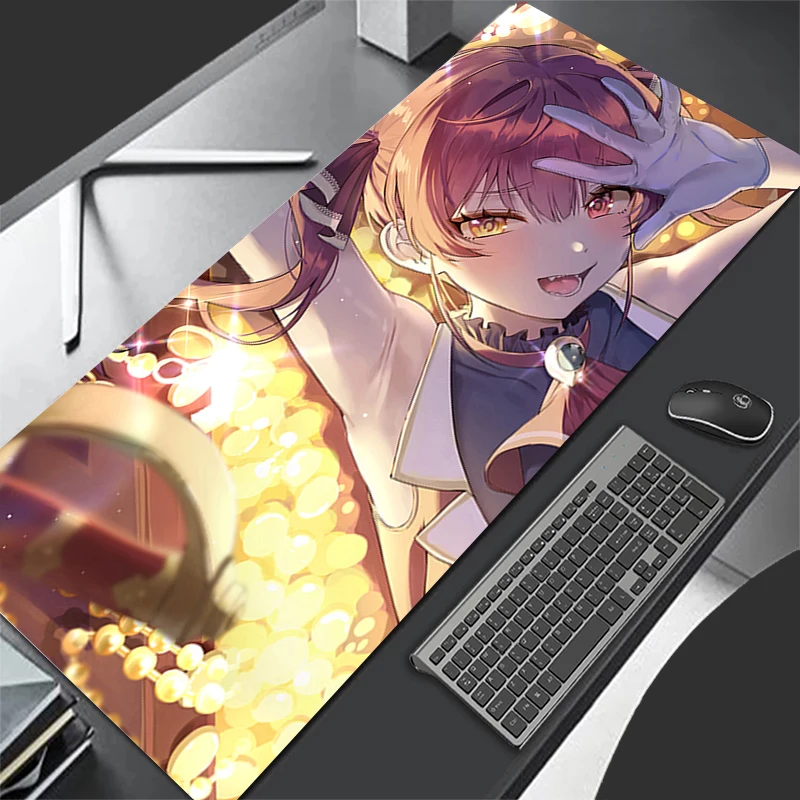 Mouse Pad Gaming Accessories Gamer alfombrilla Hololive Houshou Marine Computer Desk Mat Laptop Varmilo Keyboard Pads Mousepad