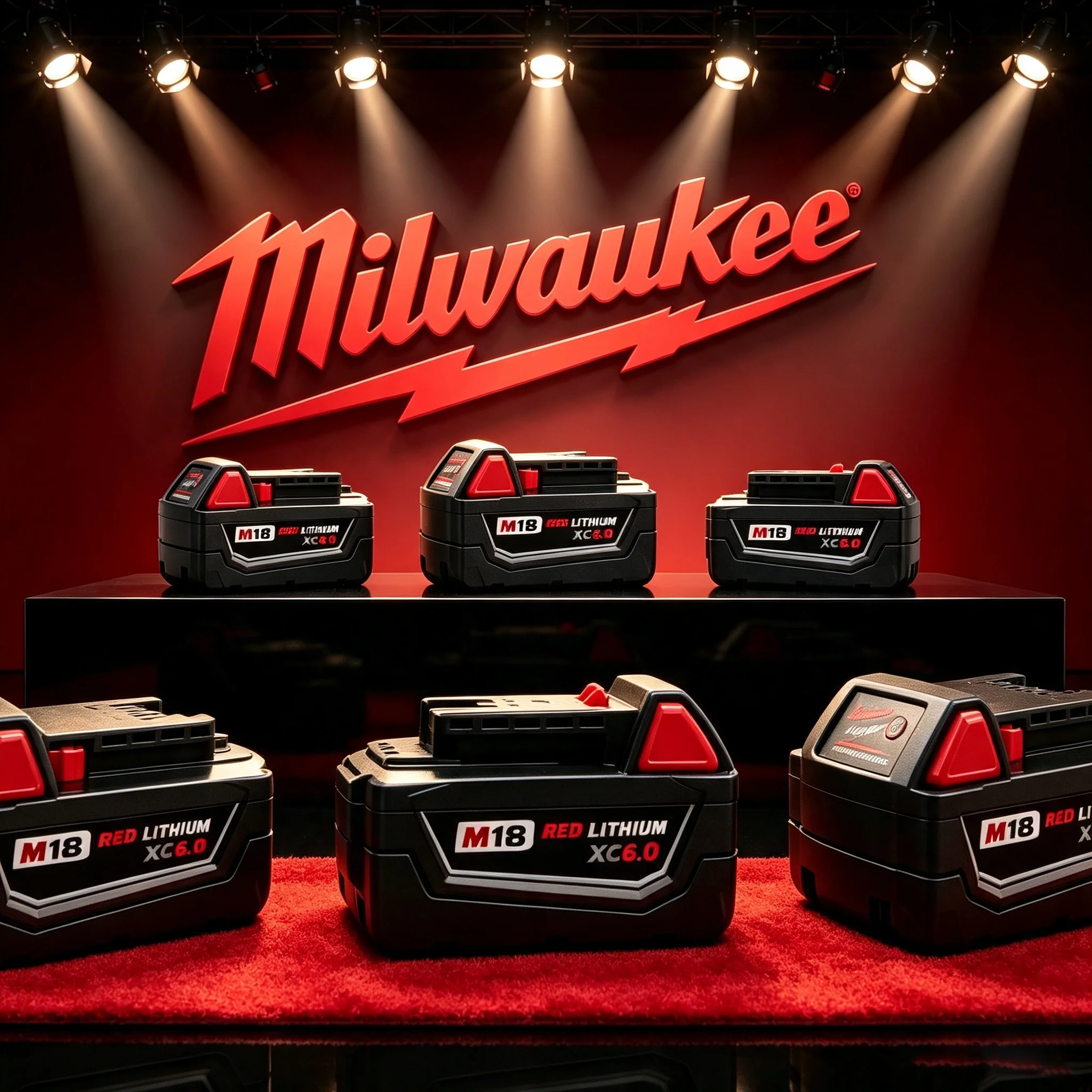 Original Milwaukee M18 18V 5/6.0Ah REDLITHIUM Battery,High Output Li-Ion Pack with All-Weather Performance and Superior Runtime