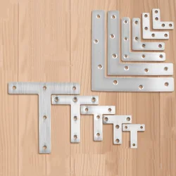 Thickened Stainless Steel T/L-shaped Furniture Corner Code Angle IronAngle Bracket Wooden Board Splicing Layer Plate Connector