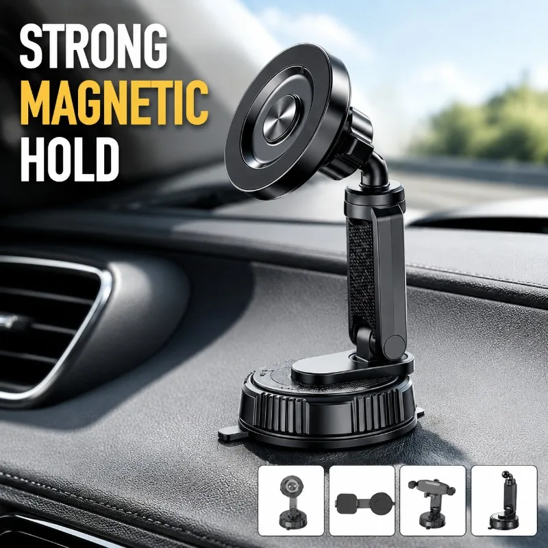 Multi‑Functional Suction‑Type Magnetic Car‑Phone Holder Dashboard‑Mount Floating‑Screen Navigation‑Bracket Universal Vehicle‑Use