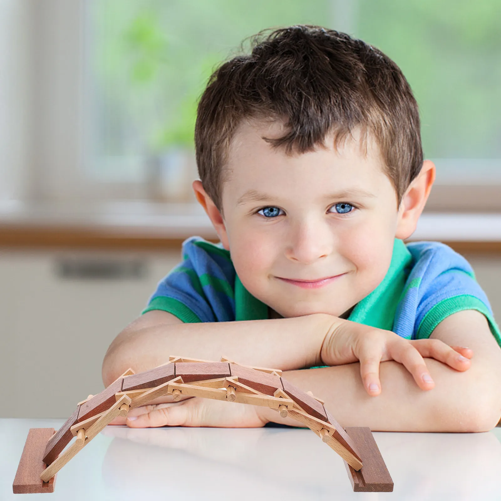 

DIY Wooden Arch Bridge Assembly Kit Natural Wood Educational Craft for Creativity Imagination Patience Hands on Learning Science
