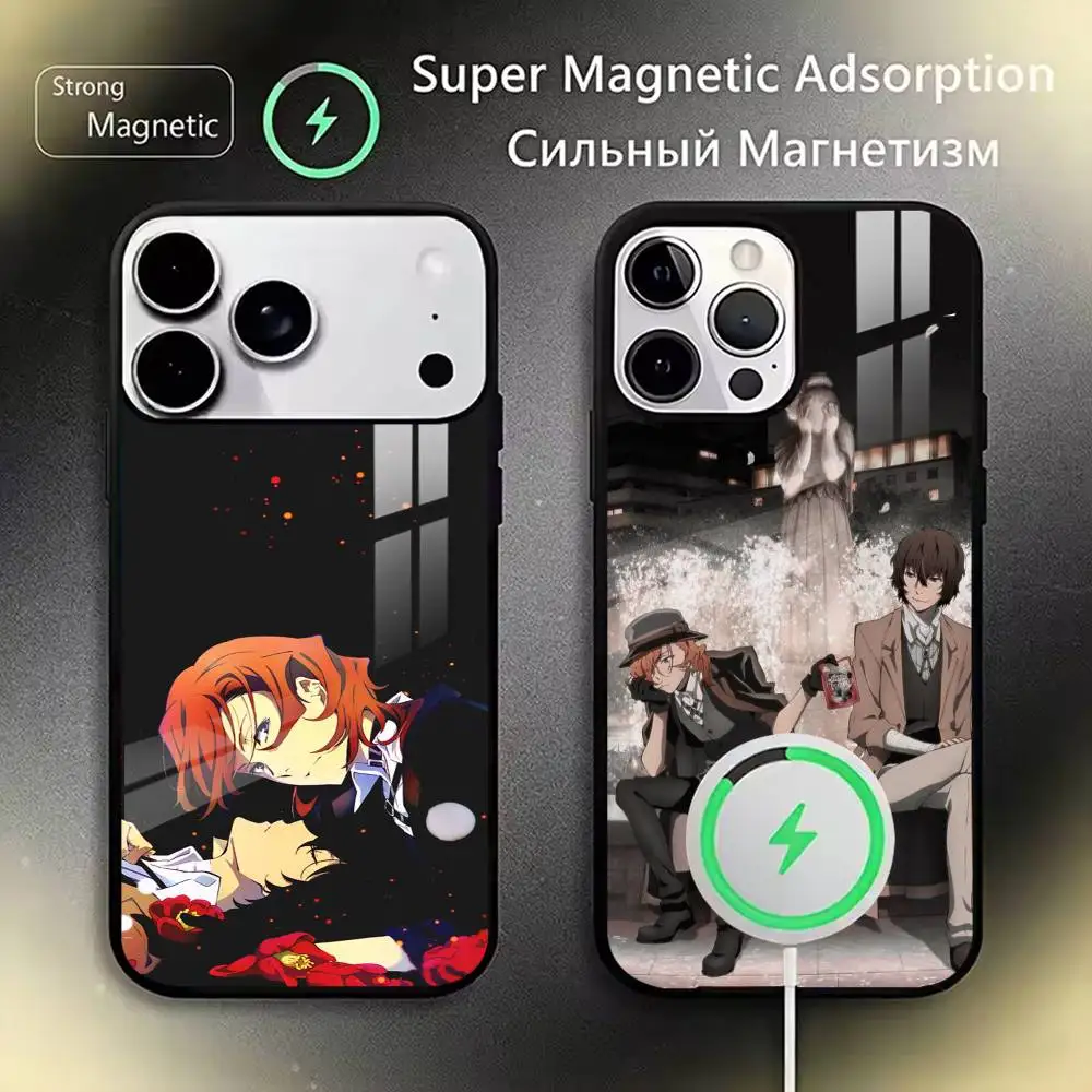 

Bungo Stray Dogs Phone Case For iPhone17,16,15,14,13,12,11 Plus,Pro Magnetic For Magsafe Wireless Charging