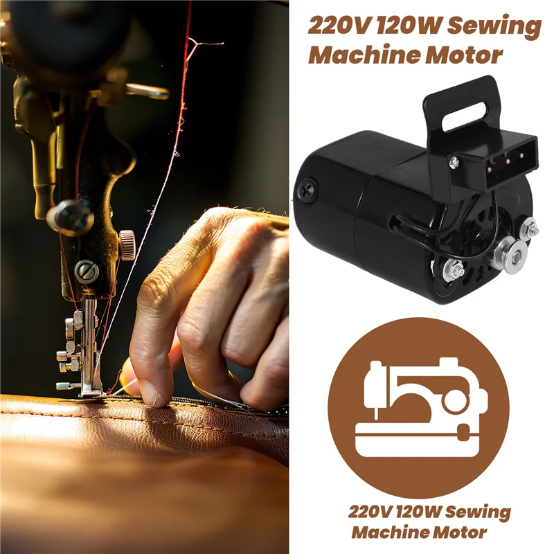 ABRM-220V 120W Sewing Machine Motor 7000 RPM K-Bracket 0.6 AMP Home Sewing Machine Parts AC Motor