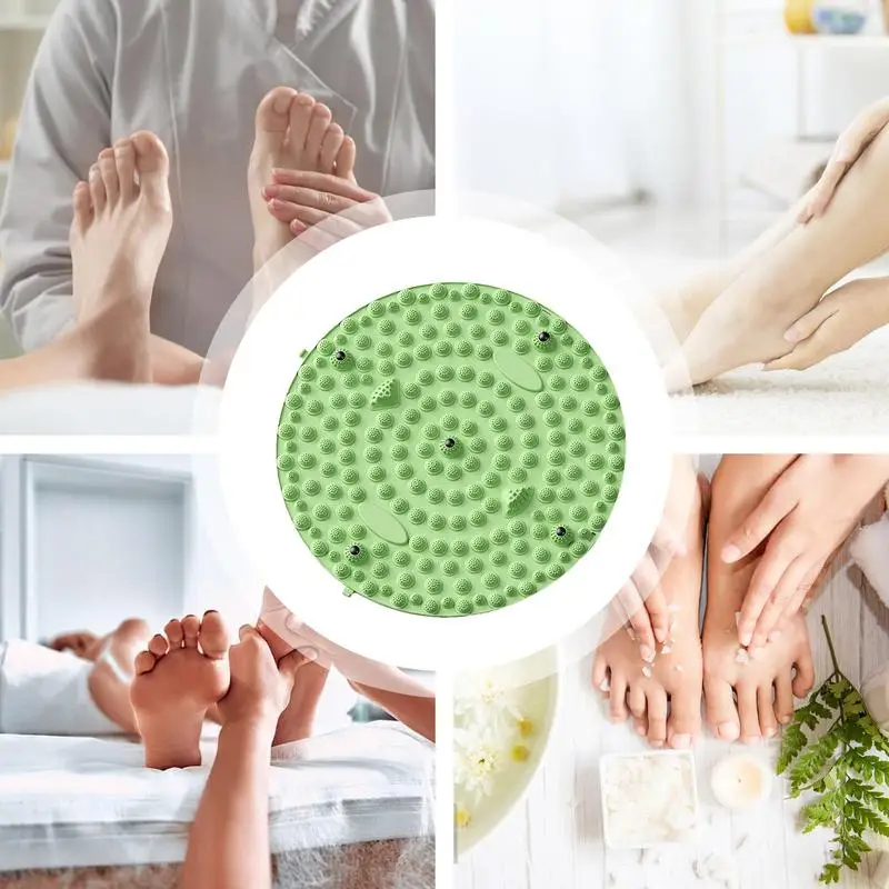 1pcs Feet Relaxing Mat Diameter 55CM Relax And Rejuvenate With This Portable Durable Shiatsu Foot Massager Reflexology Plate Mat