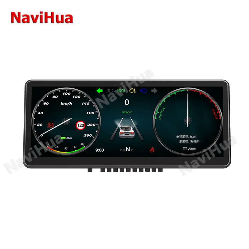 Navihua LCD Android Car Instrument Dashboard Display For Tesla Model 3 Y Digital Performance Auto GPS Navigation Digital Cluster