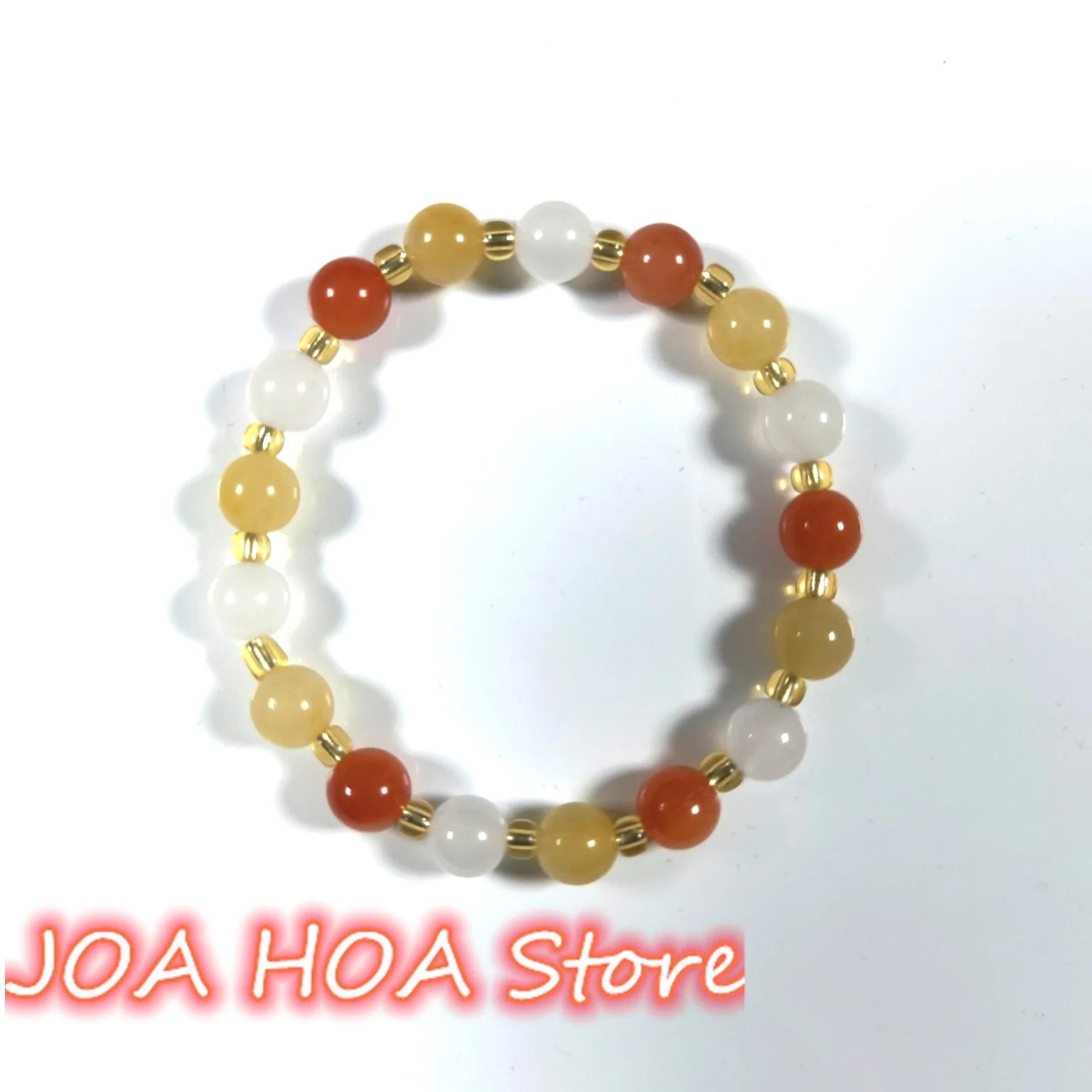 New Natural Gold Silk Jade Red Yellow White String Bracelet Selected Round Beads Bangle Handring Jewelry