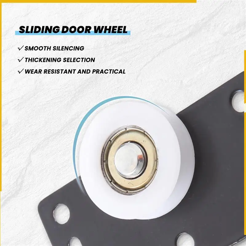 

A92P 4Sets Sliding Door Wheels Rollers Pulleys Runners For Cupboard Wardrobe Cabinet Smoothly & Mute Nylon Wheels