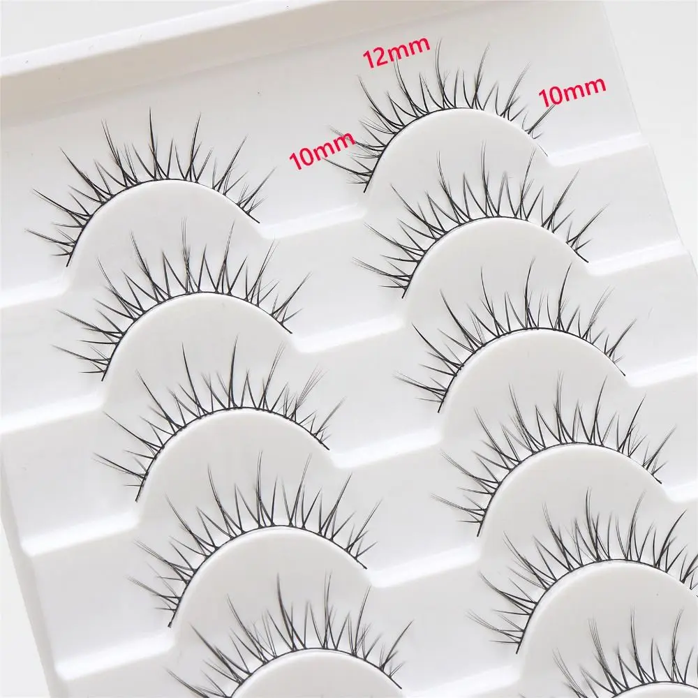 Brown False Eyelashes Manga Lashes Natural Look Fake Eyelashes 3D Faux Mink Lashes Dramatic Anime Lashes Cosplay Spiky Lashes