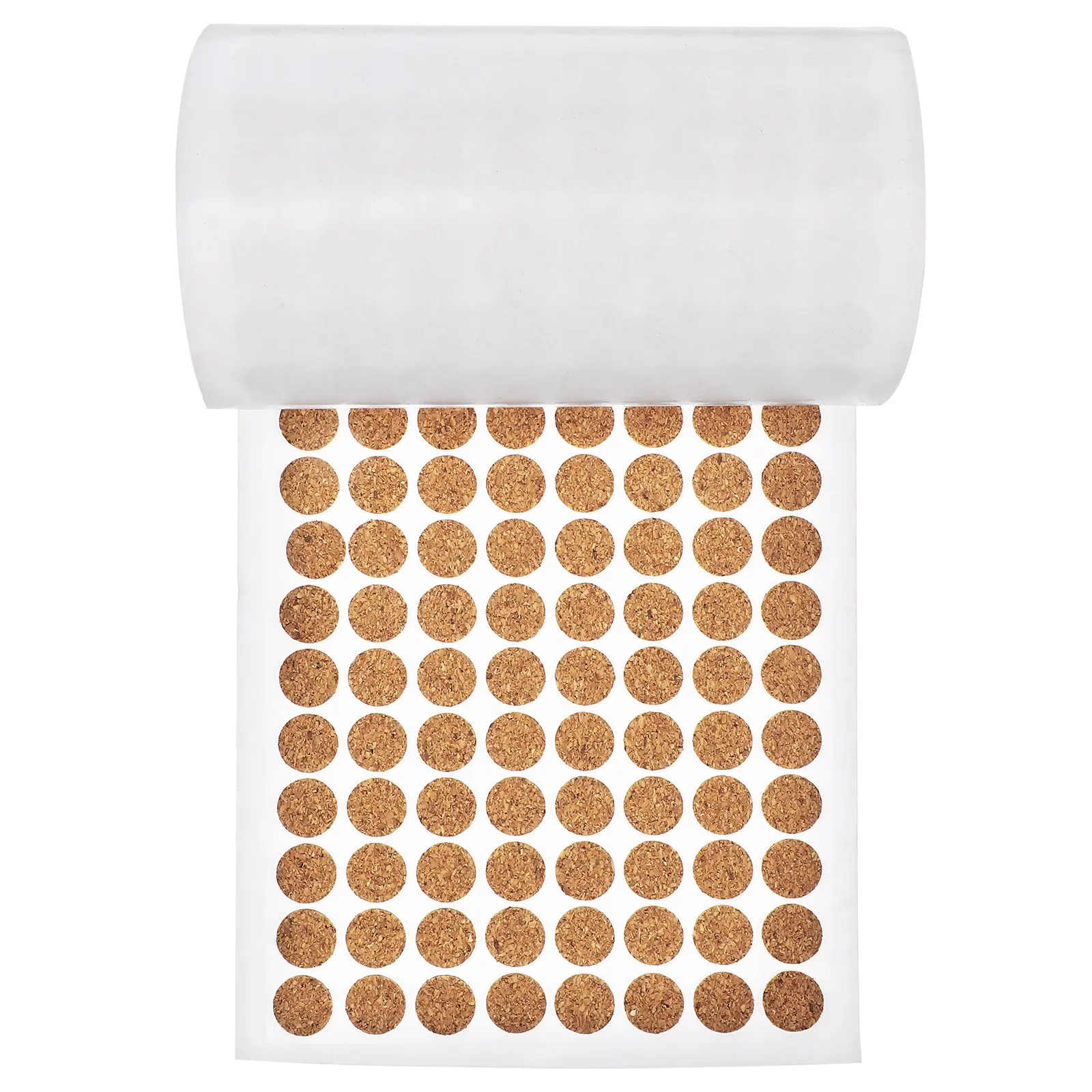 1 Roll Soft Cork Pads Self Adhesive Round Furniture Protector Bumpers Peel Stick Noise Reduction Cushion Circle