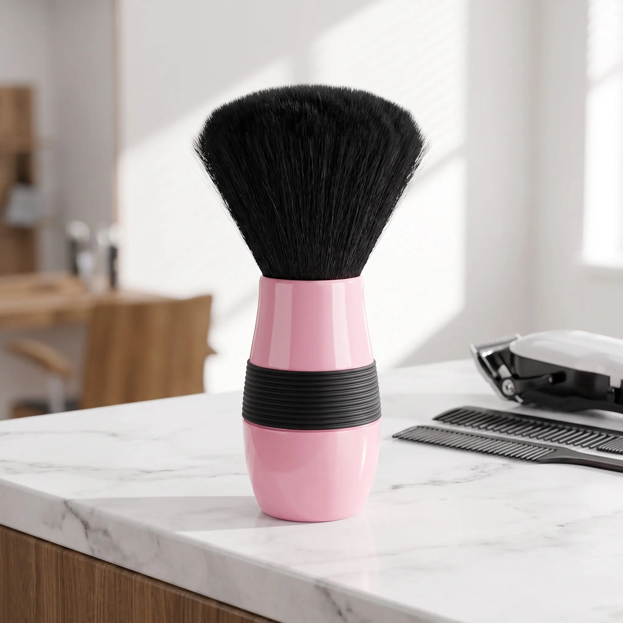 Loose Powder Brush Dense Soft Synthetic Bristles Brush for Face Makeup Application Professional Beauty Tool