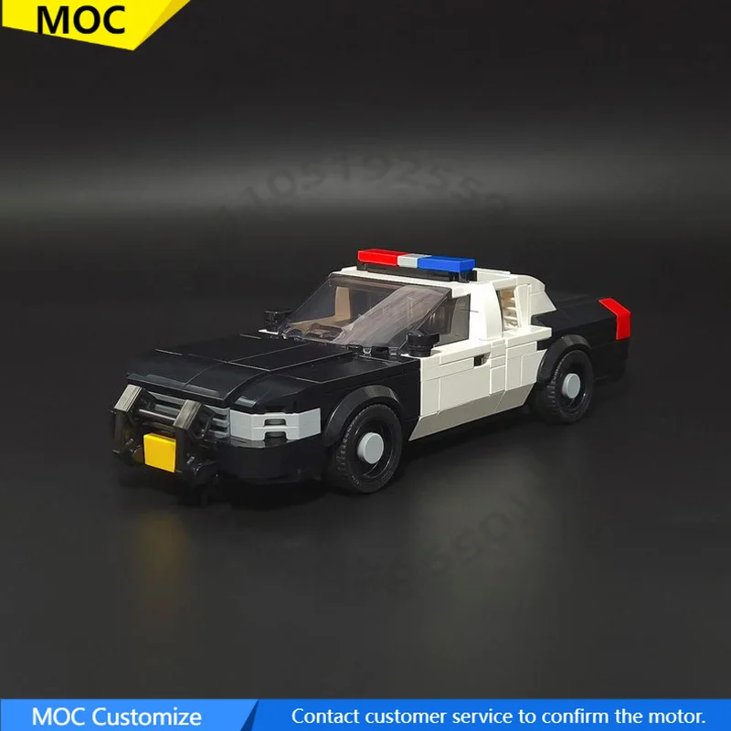 

297 PCS Racing Car Victoria Police Interceptor MOC Customize Modular Building Block Creative Design Brick DIY Holiday Toy Gifts
