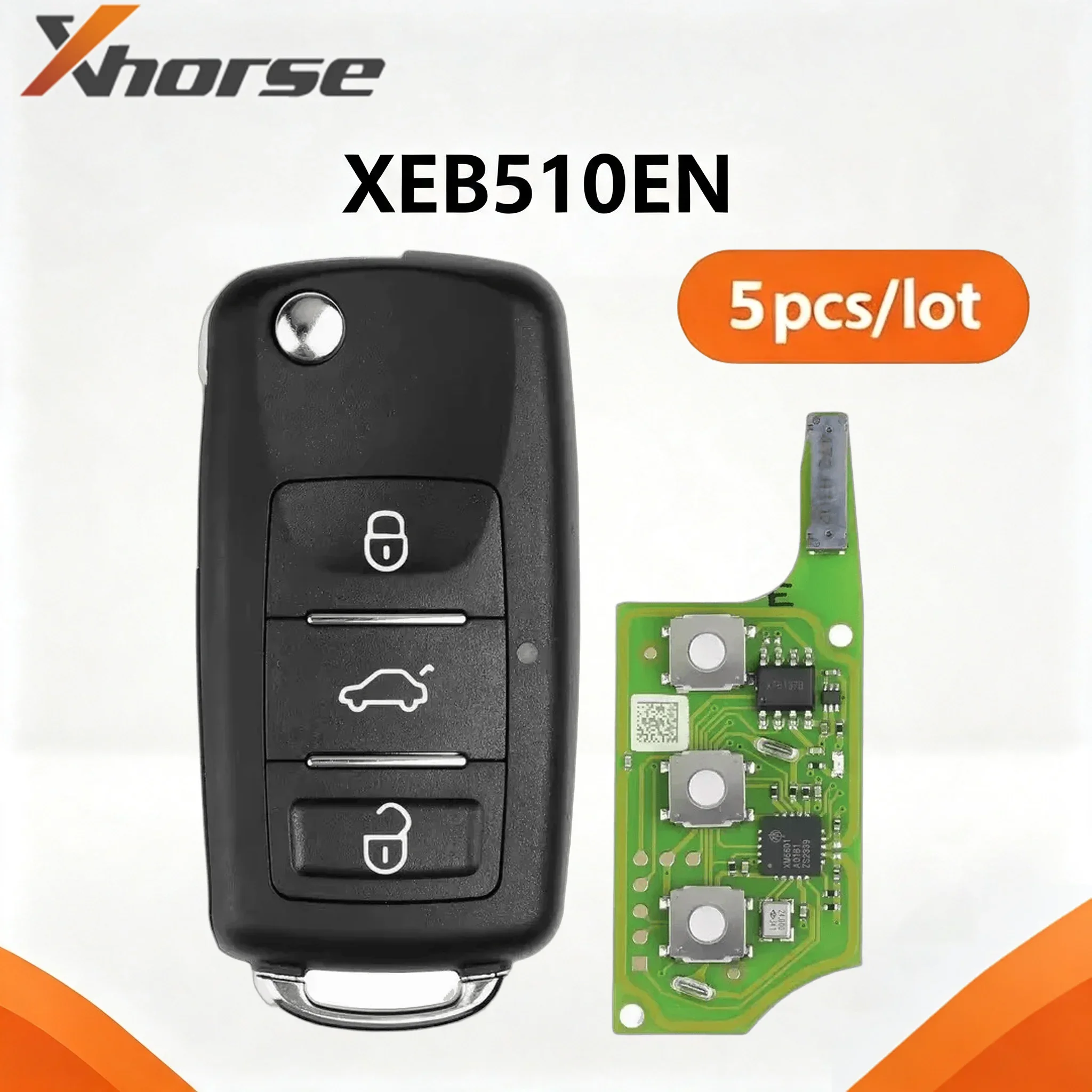 5pcs/Lot Xhorse VVDI B5 Super Remote XEB510EN with XT27B Chip Work for VVDI2 /VVDI MINI Key Tool/VVDI Key Tool Max