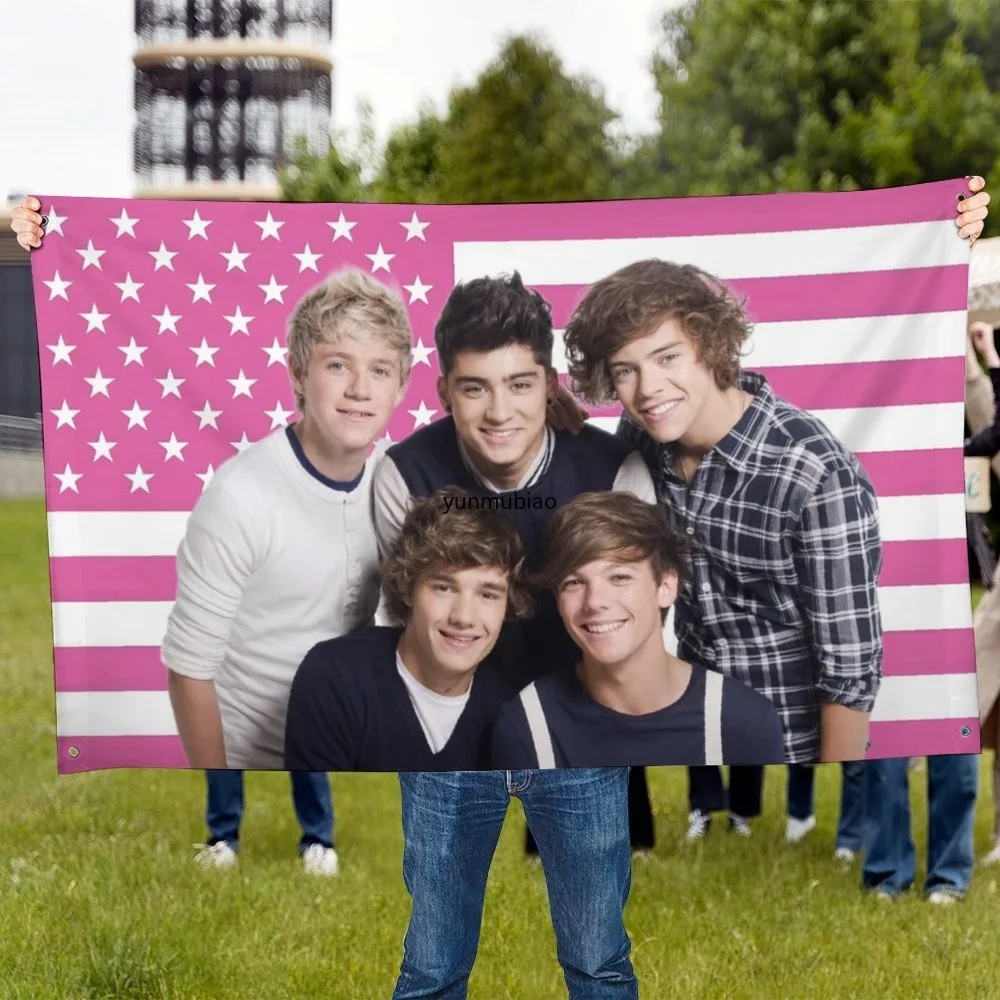 O-One Direction Home Decor Items Wall Tapestry Advertising Barber Shop Outdoor Decorations Custom Flag to Hang Room Ornaments