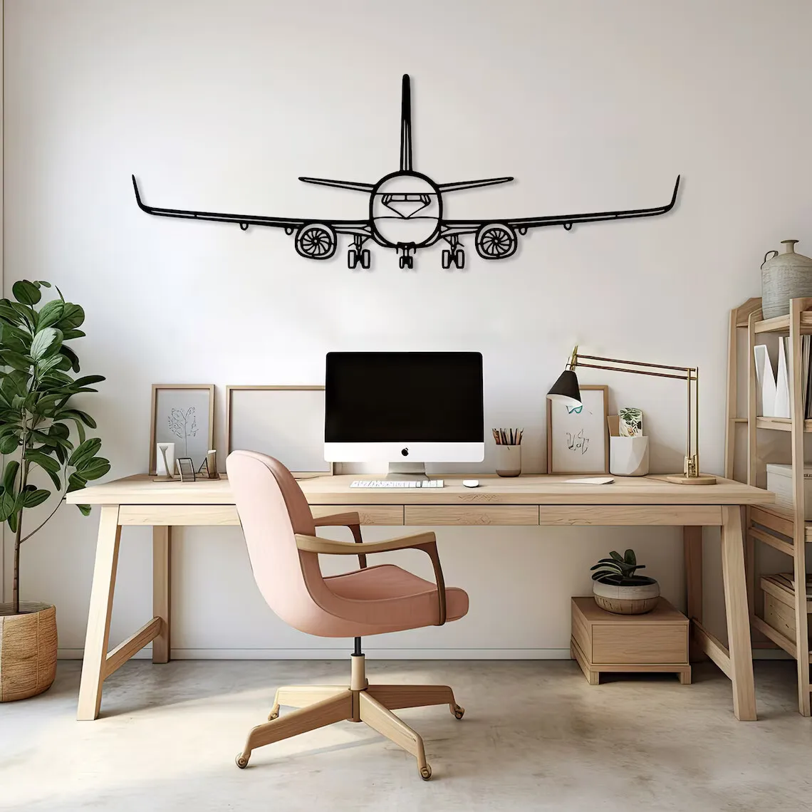 Airplane Silhouette Decor ,Pilot Gift, Large Airplane wall sticker , Aviation Wall Decor, Aviation Lover Gift  S662