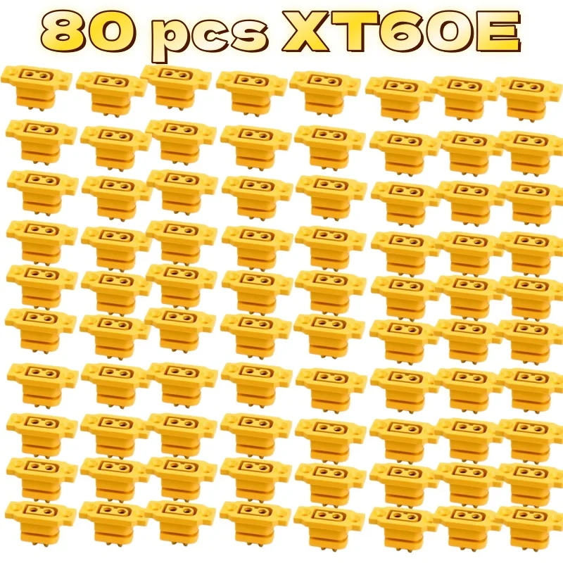 

Большой ток, золотой/латунный никелированный разъем, адаптер для подключения аккумулятора для модели RC, 80 шт., XT60E-F, гнездовой разъем