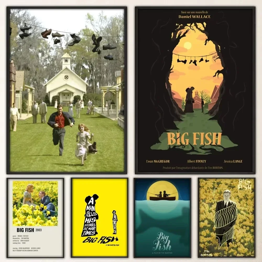 Póster de película Big Fish, impresiones de carteles Vintage, arte, pintura para el hogar, baño, cocina, Bar, accesorios