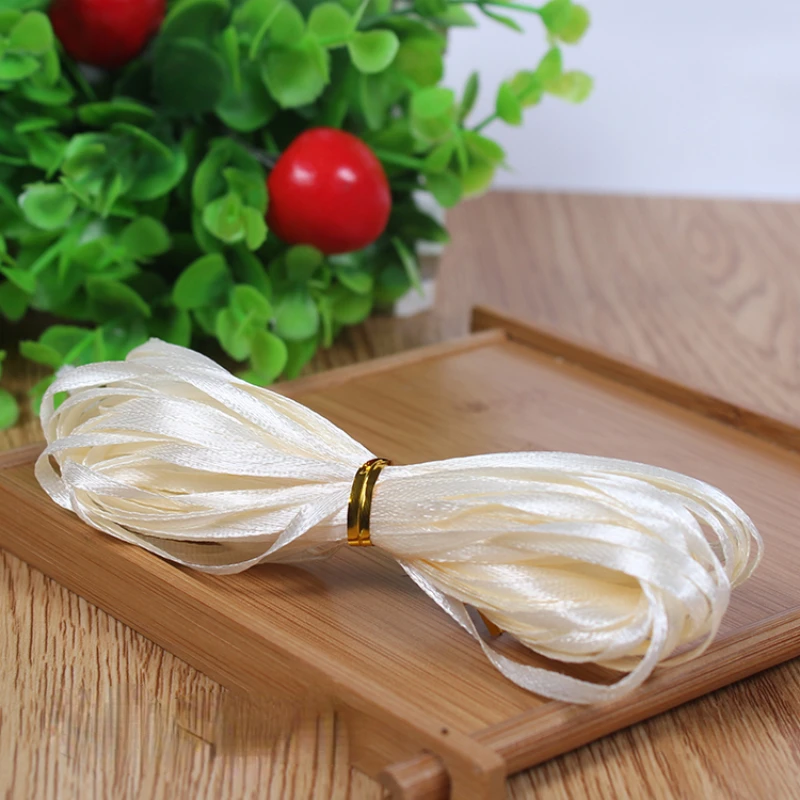 (10 meters) 3mm White silk Satin Ribbons Christmas Wedding Decoration Party Gift Wrap DIY Handmade Scrapbooking Supplies Riband