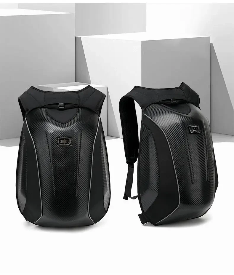 Mochila impermeable de fibra de carbono para motocicleta, bolso de alta capacidad para Motocross, MX