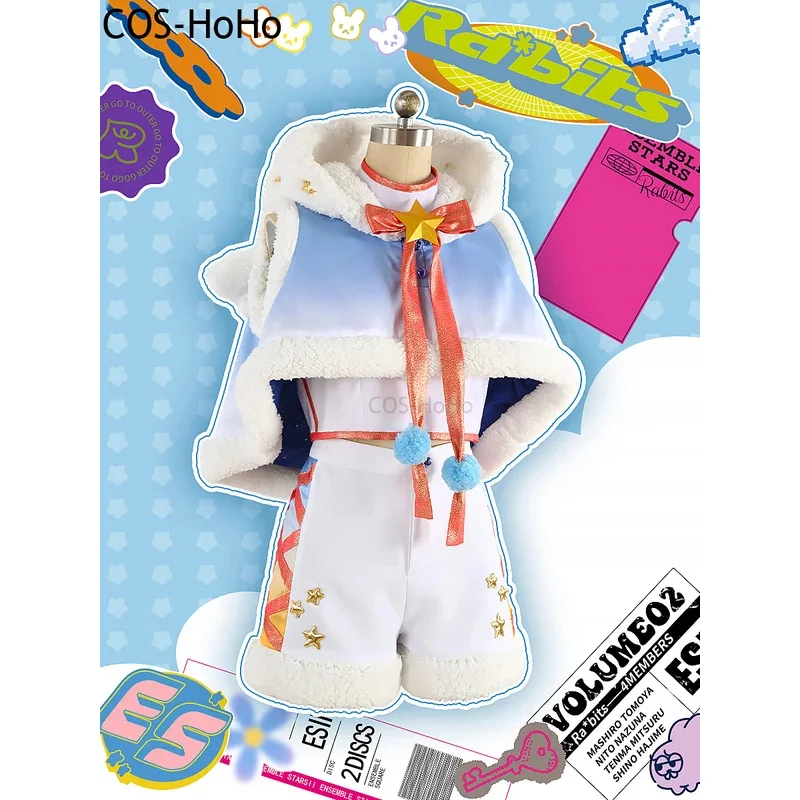 COS-HoHo Ensemble Stars Rabits Nito Nazuna/Tenma Mitsuru/Shino Hajime/Mashiro Tomoya Trip Album Cover Game Suit Cosplay Costume