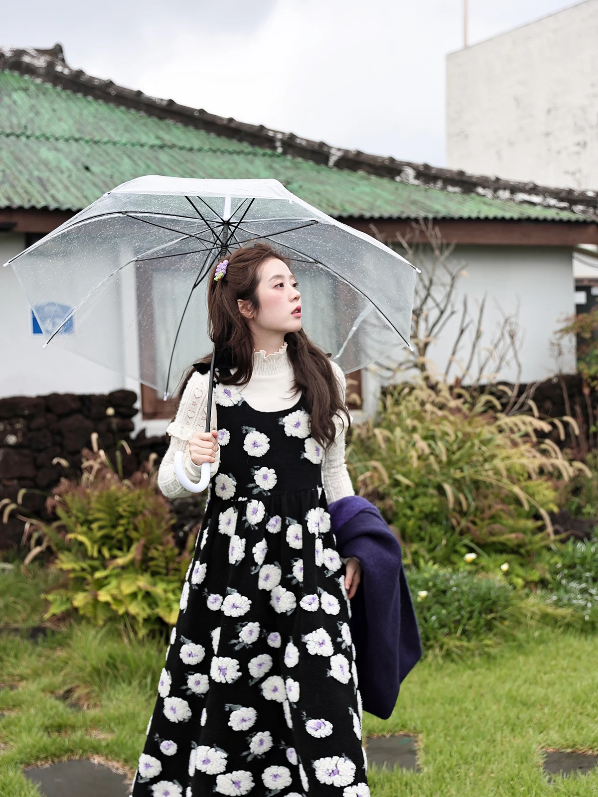 

Свободное длинное платье-жилет для женщин больших размеров, осенне-зимнее, повседневное, с завышенной талией, А-силуэт, из полиэстера, с круглым вырезом