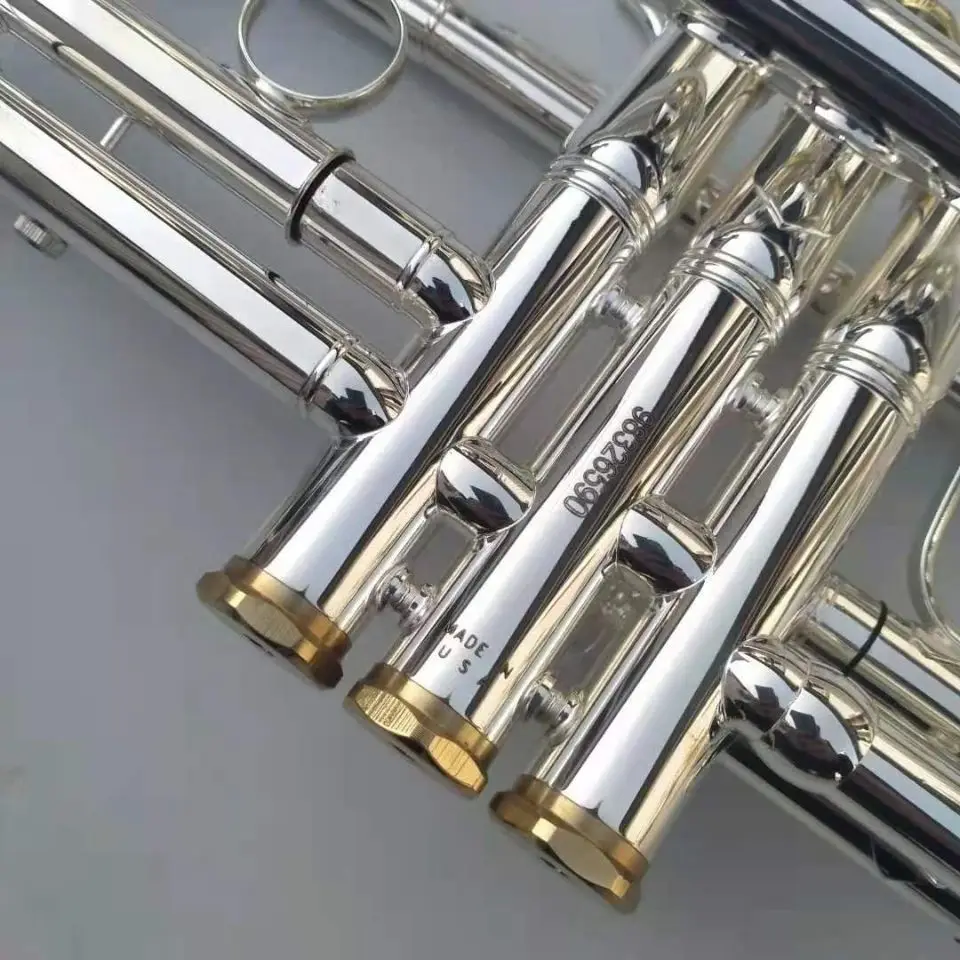 USA Trumpet B-flat - 550 Structure Brass Silver Plated High Quality Trumpet Jazz Instrument