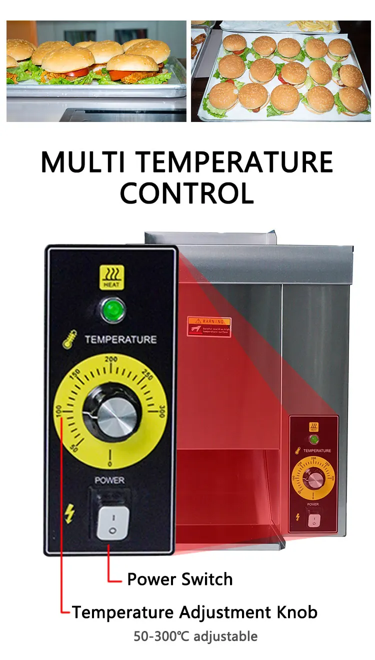 High Performance Hamburger Bread Machine Double Layer Automatic Hamburger Machine Fast Heating Efficient Hamburger Machine