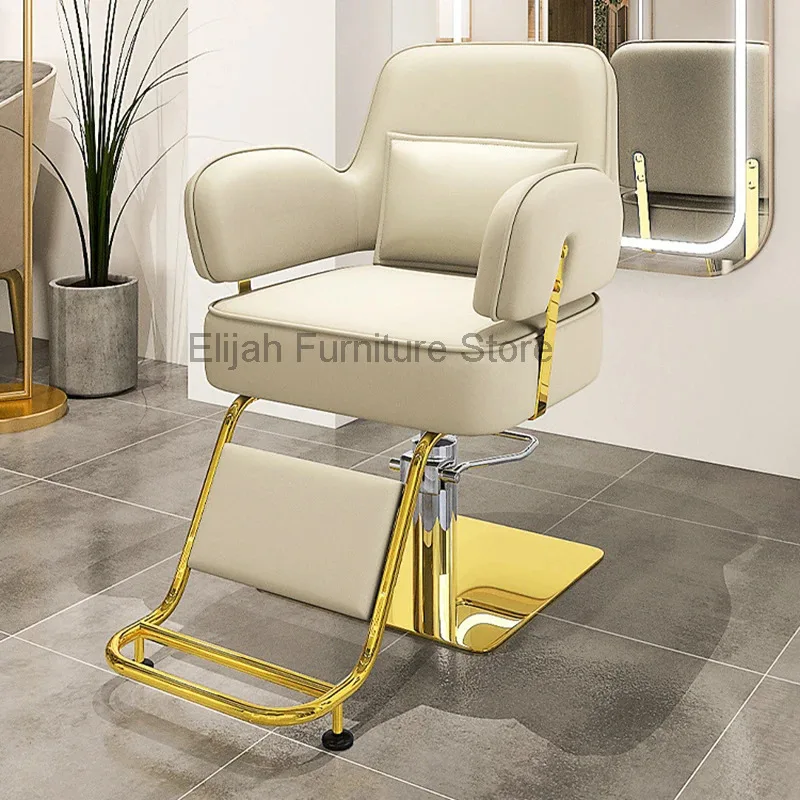 

Modern Simple Style Barber Chairs Nordic Luxury Hairdresser Lift Barber Chairs Hair Salon Ergonomic Salon Furniture Sillas FYBC