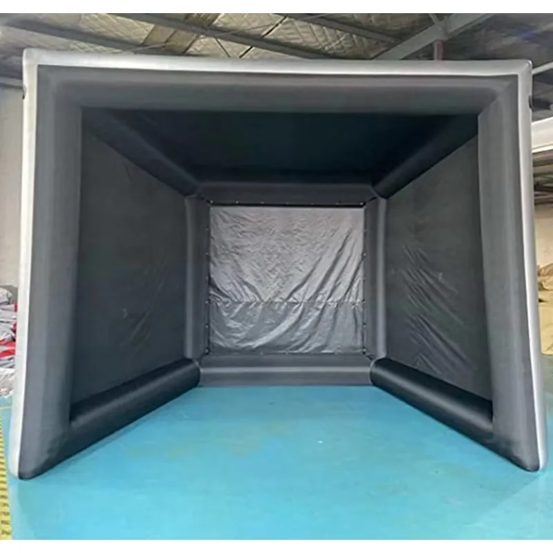 Golf Training Hitting Cage With Screen Inflatable Outdoor Golf Simulator Enclosure