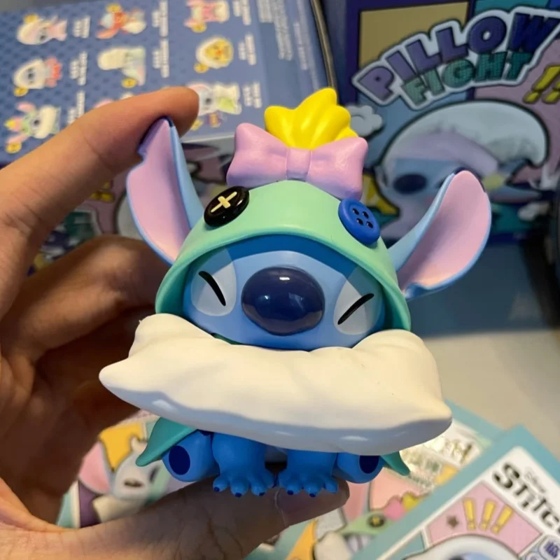 Новая подушка Stitch Fight Series слепая коробка милая модная игровая кукла фигурка декор стола орнамент модель детские игрушки на день рождения подарки