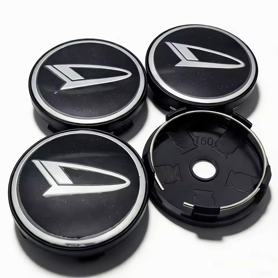 4x 60mm Nabendeckel Radkappen Daihatsu Schwarz