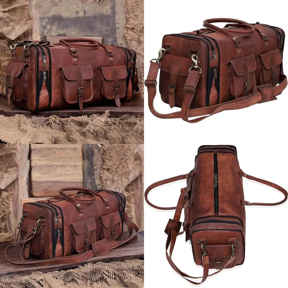 

Винтажная 30-дюймовая спортивная сумка — большая мужская сумка для путешествий и спортзала выходного дня