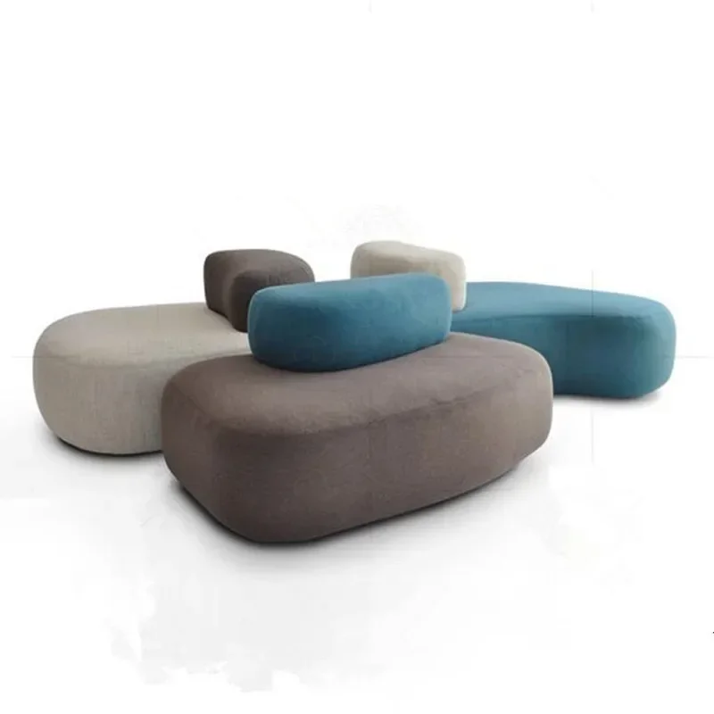 

Modern simple special-shaped coffee table combination, office fabric, personalized shopping mall hotel lobby lounge area